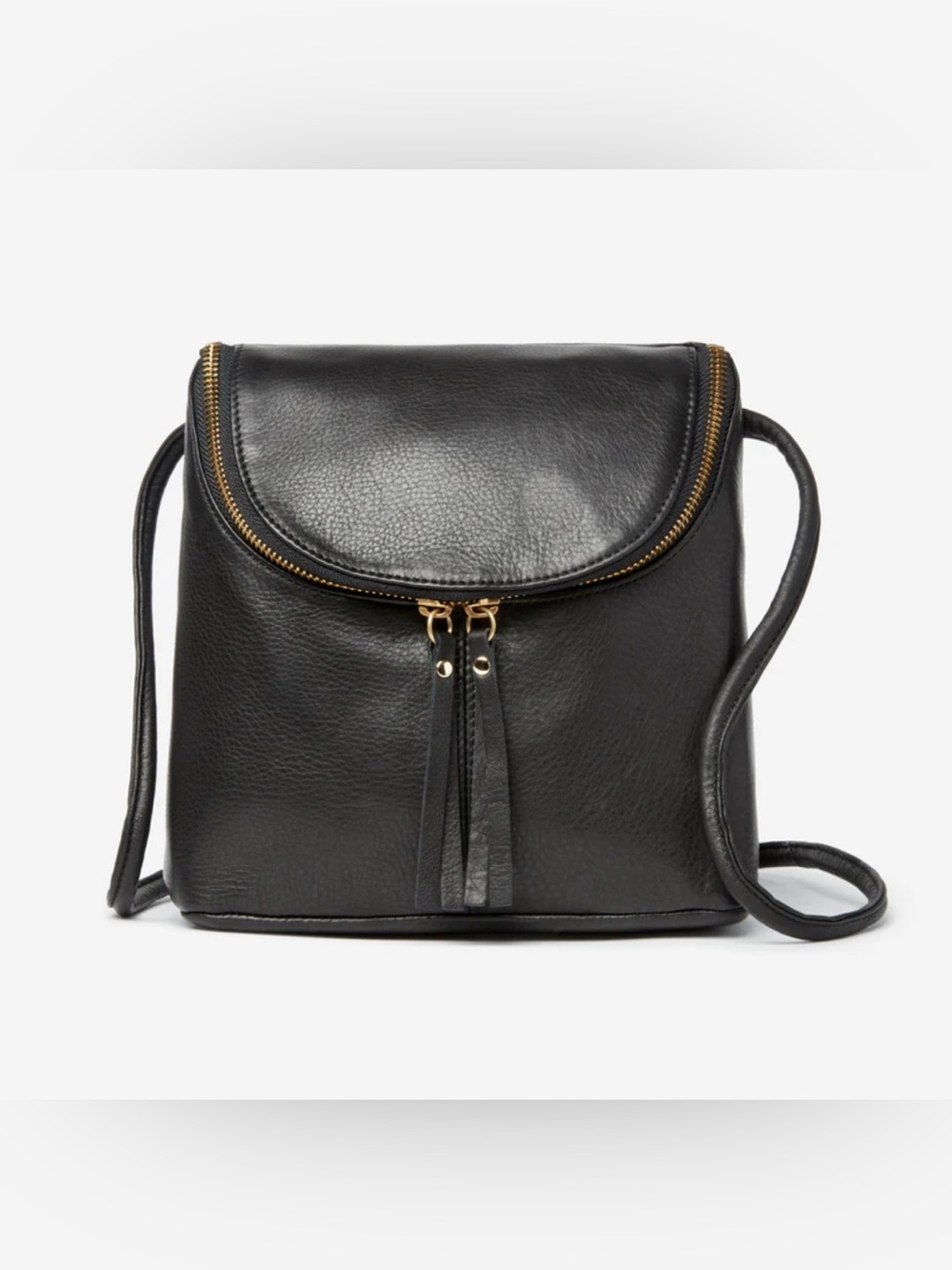 Osgoode Marley Black Emery Small Crossbody Bag Purse RFID Gold Hardware